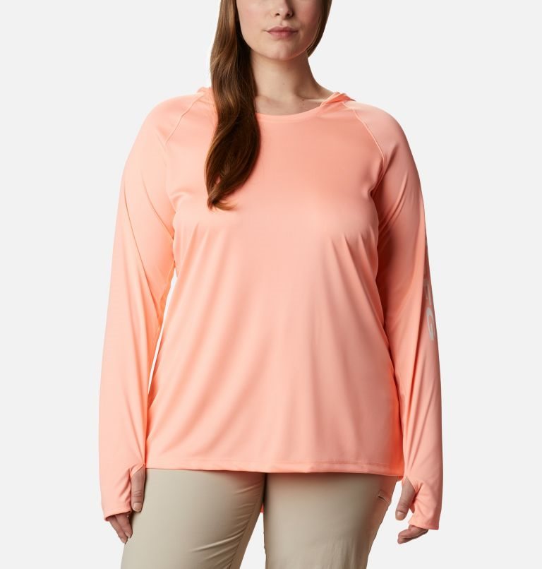 Columbia PFG Tidal Tee Hettegensere Dame Rosa | Plus Size 04653D